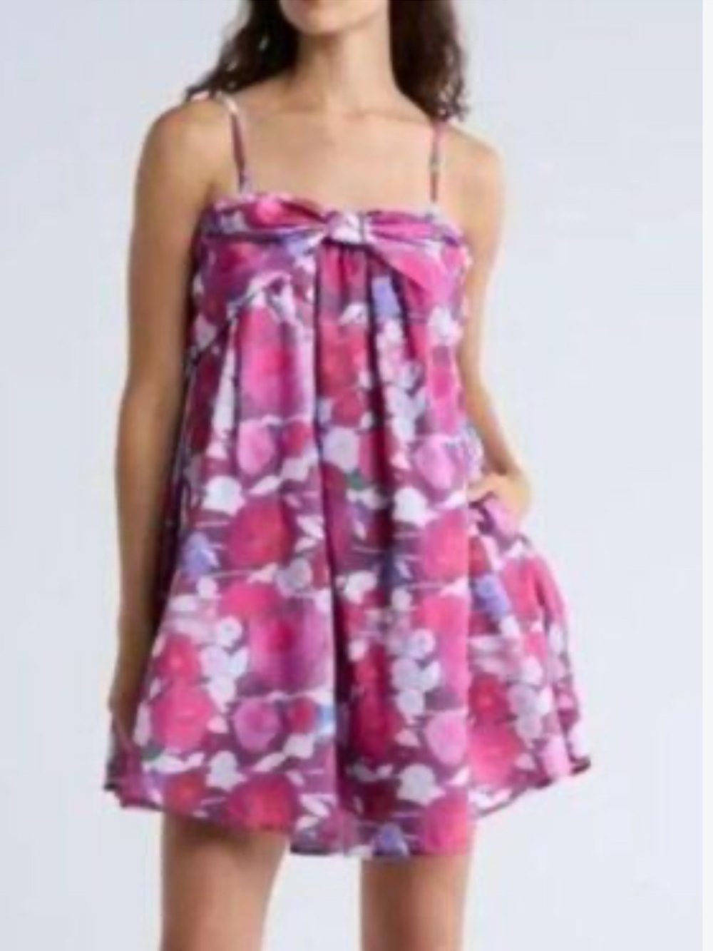 NEW Hutch Vibrant Pink Babydoll Mini Dress Size Medium